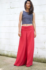 MALA handworks  Willow Slit Leg Pants in Red