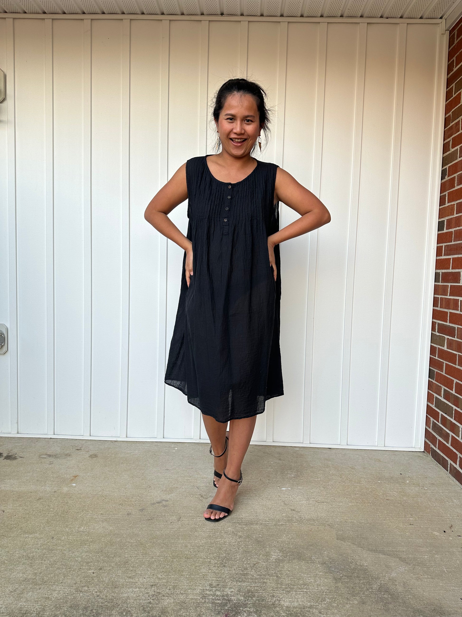 MALA handworks Wowwa Mini dress in Black and Hand Crochet