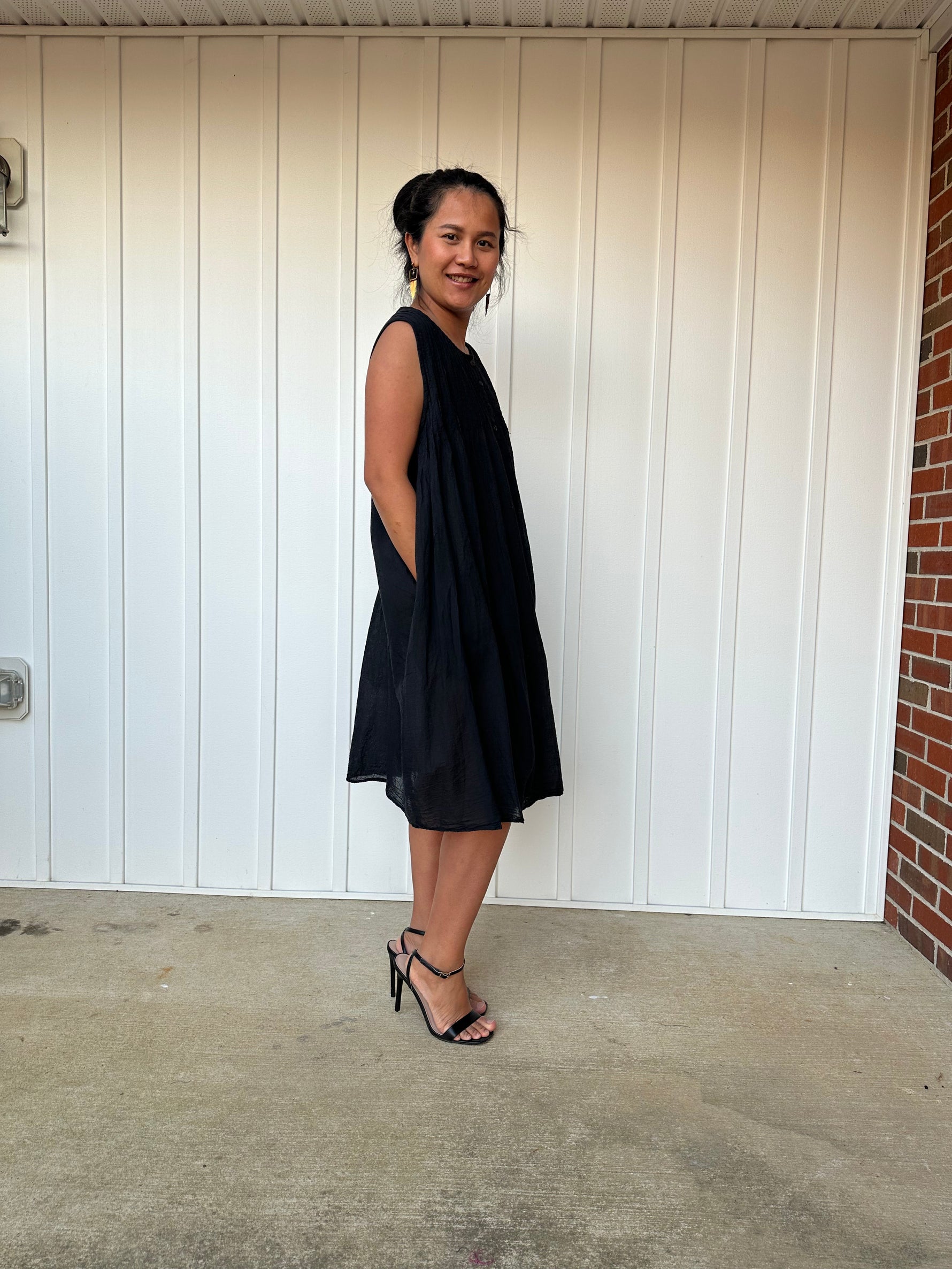 MALA handworks Wowwa Mini dress in Black and Hand Crochet