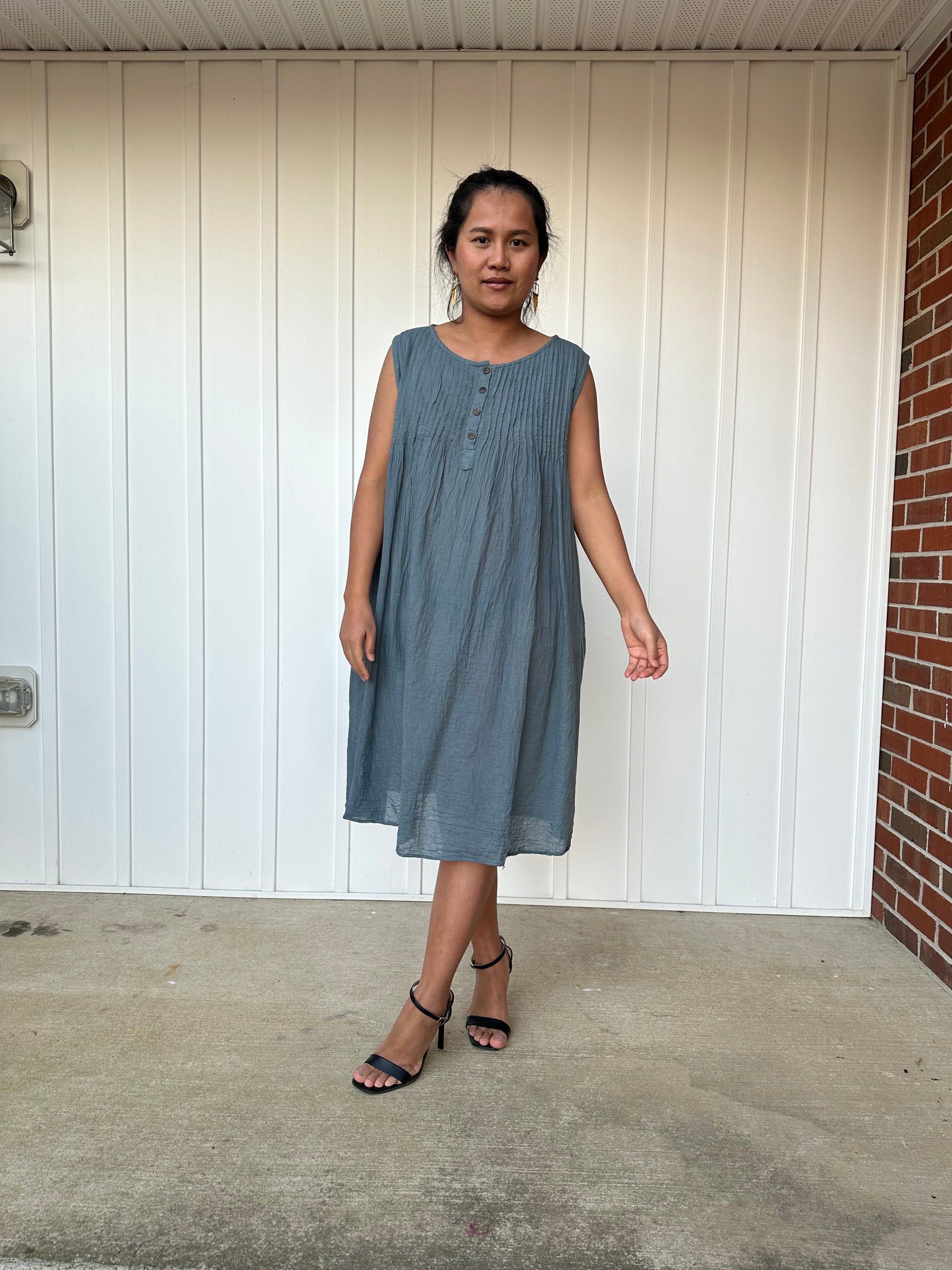 MALA handworks Wowwa Mini dress in Gray and Hand Crochet