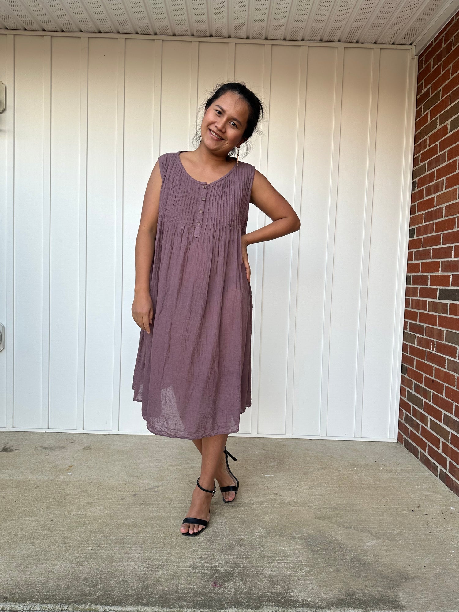 MALA handworks Wowwa Mini dress in Lavender and Hand Crochet