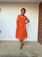 MALA handworks Wowwa Mini dress in Orange and Hand Crochet