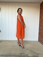MALA handworks Wowwa Mini dress in Orange and Hand Crochet