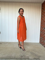 MALA handworks Wowwa Mini dress in Orange and Hand Crochet