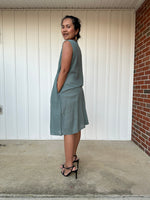 MALA handworks Wowwa Mini dress in Sage Green and Hand Crochet