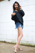 Xia Long Blouse in Black-X-6-Mala Handworks