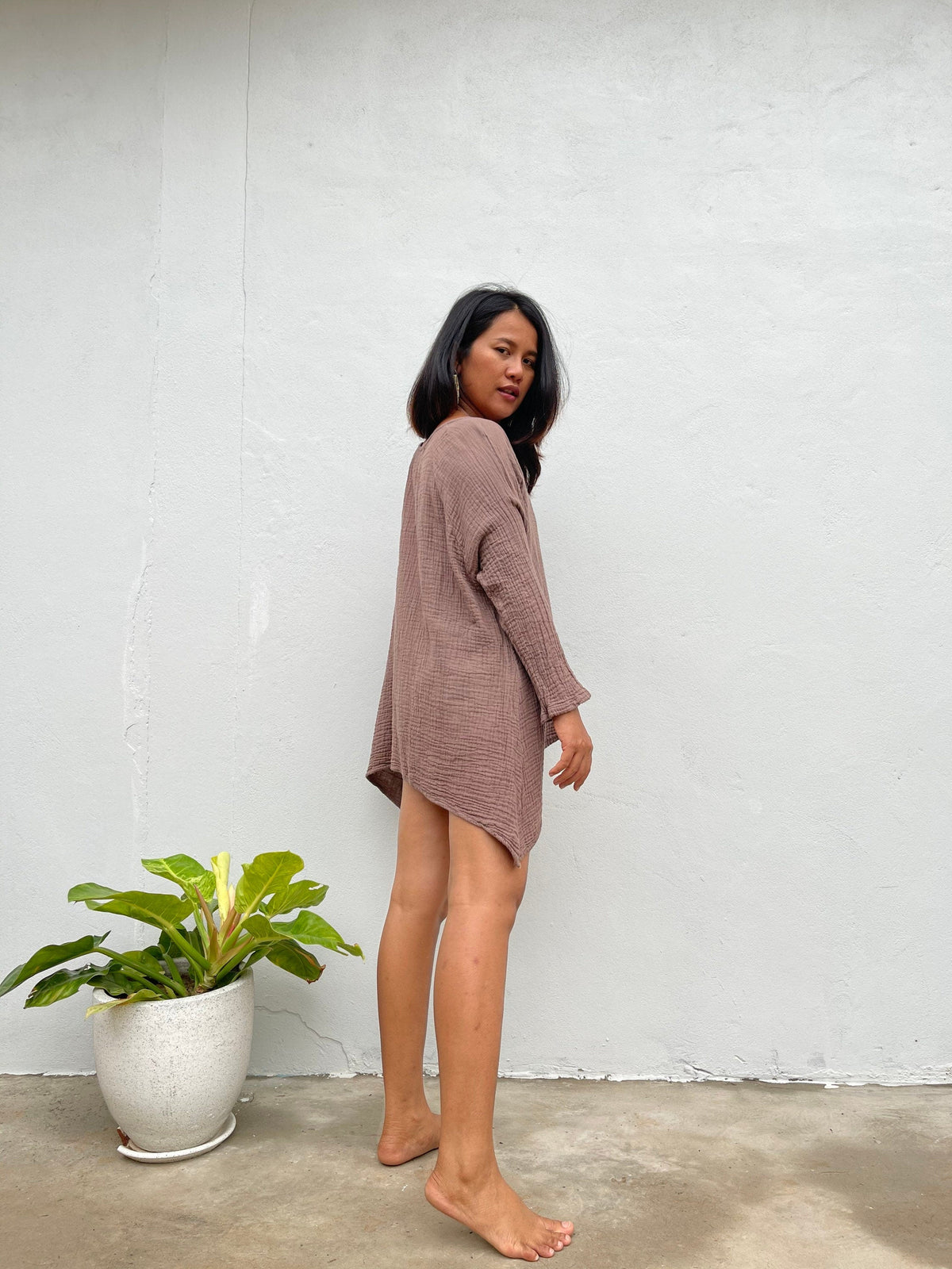 MALA handworks  Xia Long Blouse in Brown