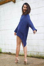 MALA handworks  Xia Long Blouse in Indigo Blue