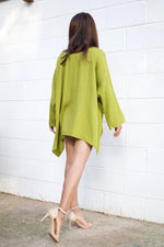 MALA handworks  Xia Long Blouse in Lime Green