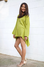MALA handworks  Xia Long Blouse in Lime Green