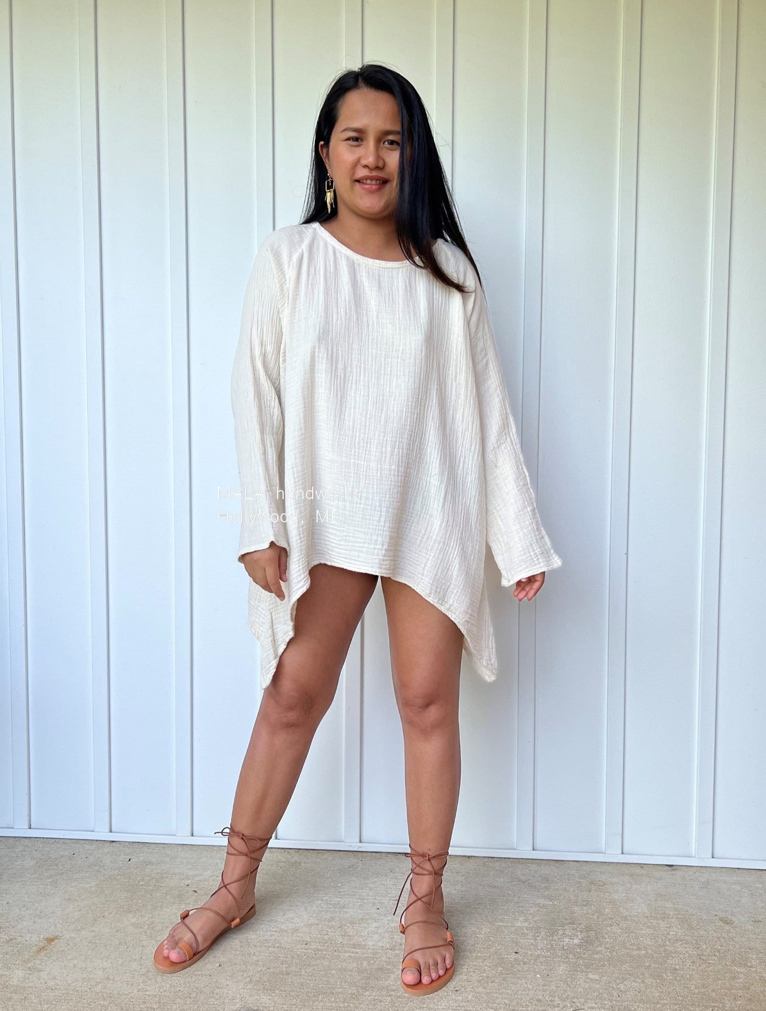 MALA handworks  Xia Long Blouse in Natural White