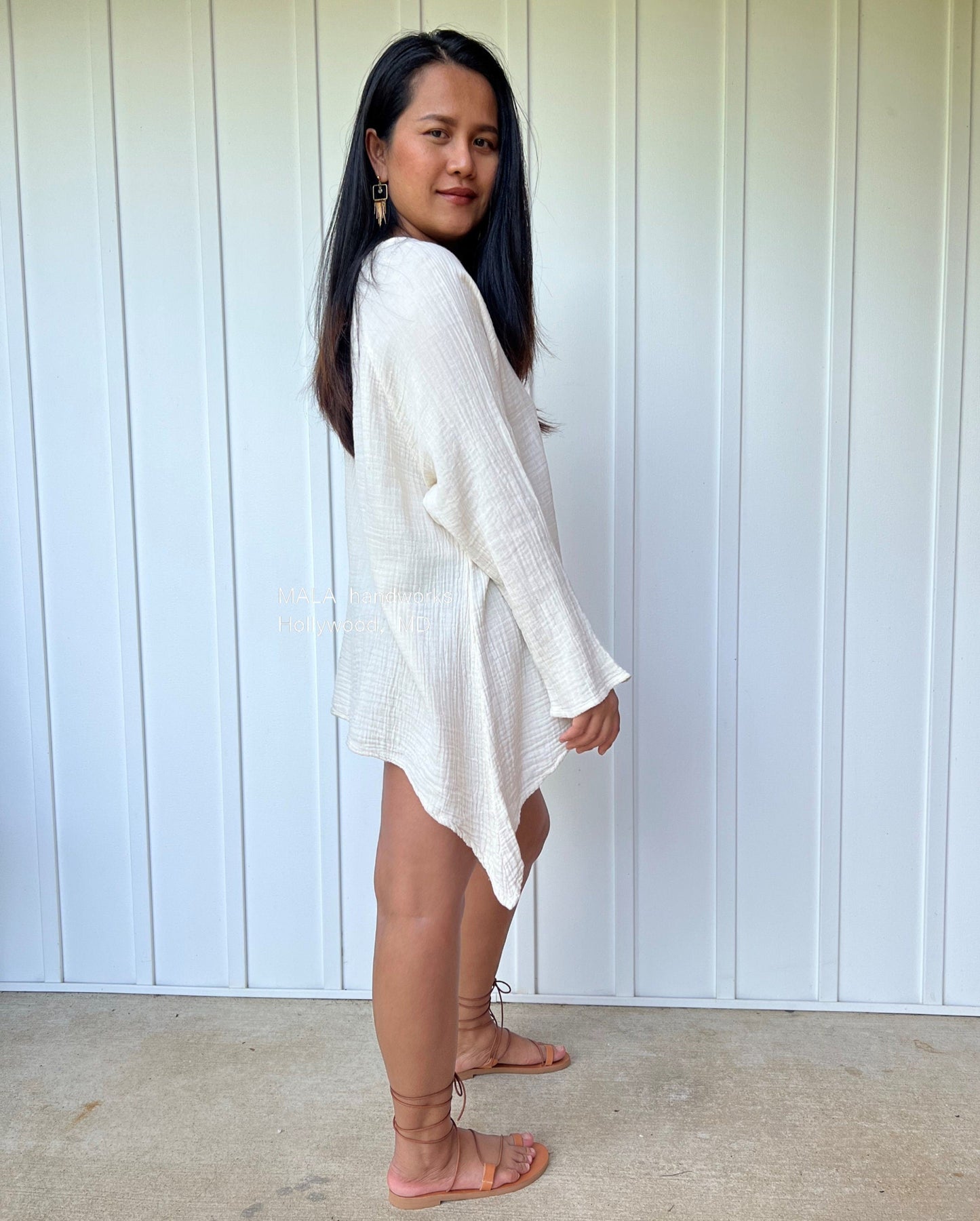 MALA handworks  Xia Long Blouse in Natural White