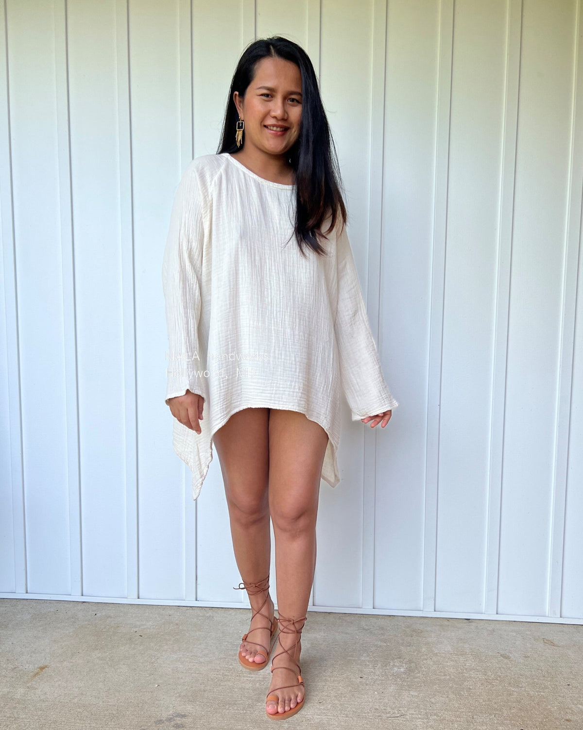 MALA handworks  Xia Long Blouse in Natural White