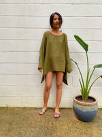 MALA handworks  Xia Long Blouse in Olive Green