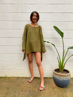 MALA handworks  Xia Long Blouse in Olive Green