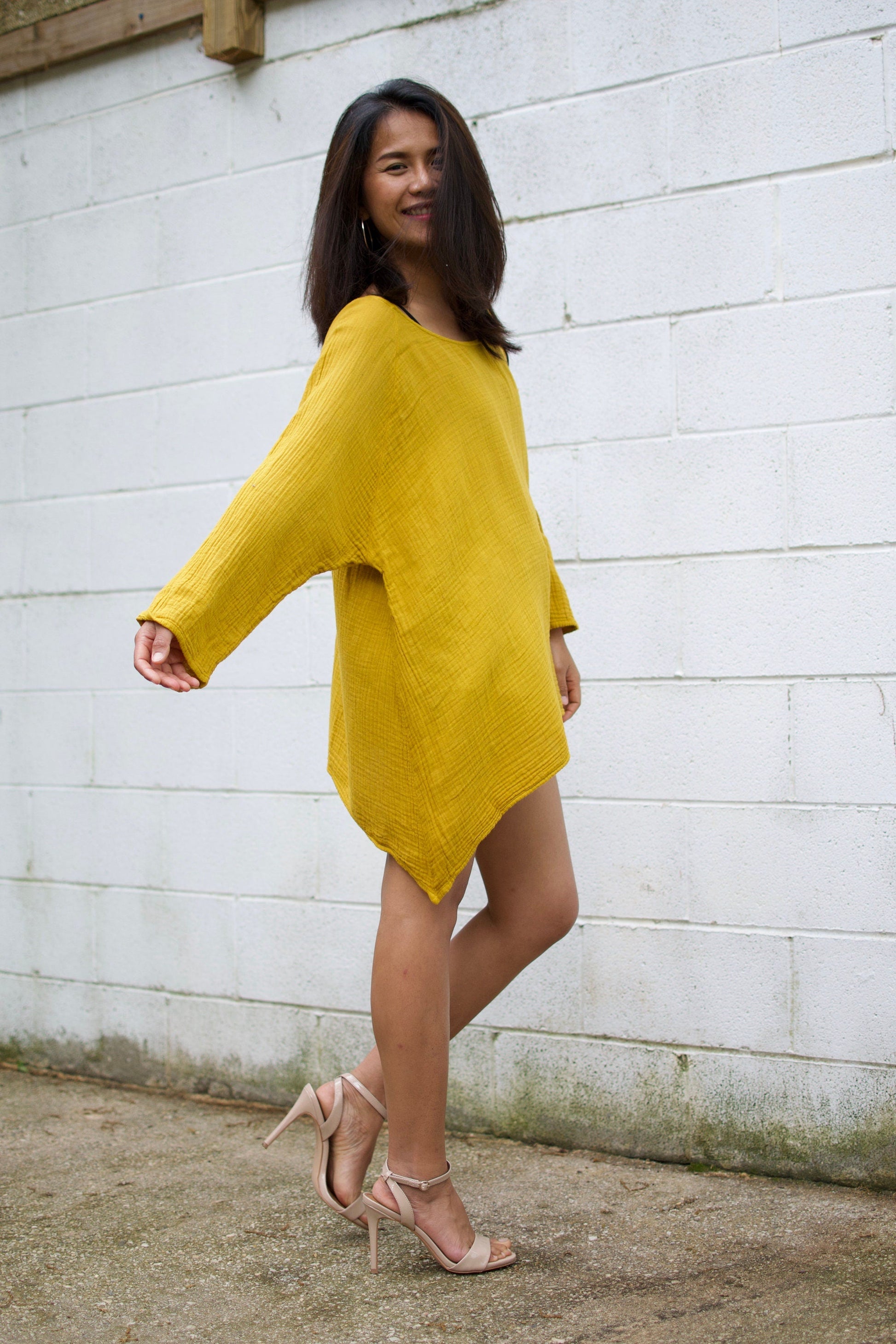 MALA handworks  Xia Long Blouse in Yellow