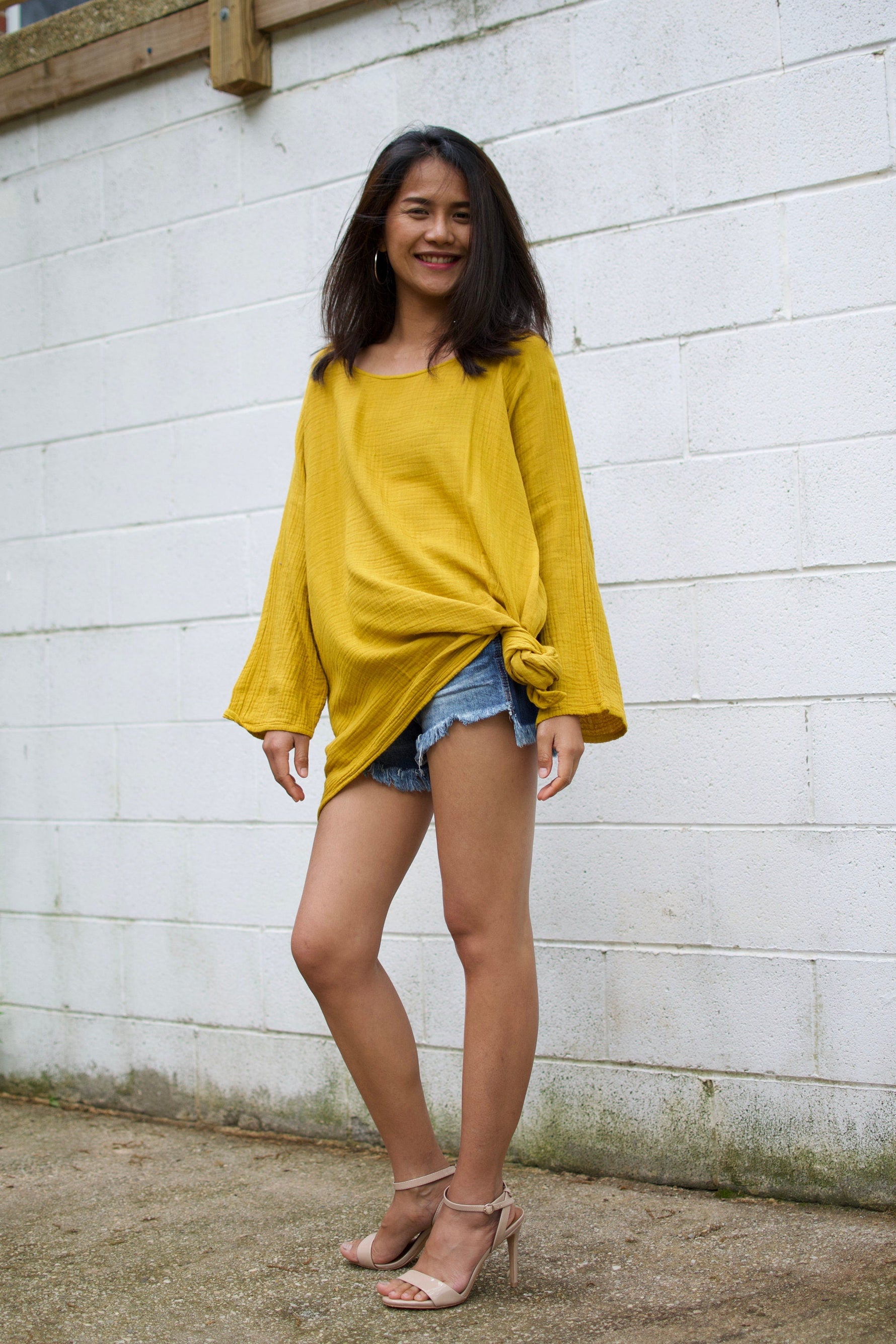 MALA handworks  Xia Long Blouse in Yellow