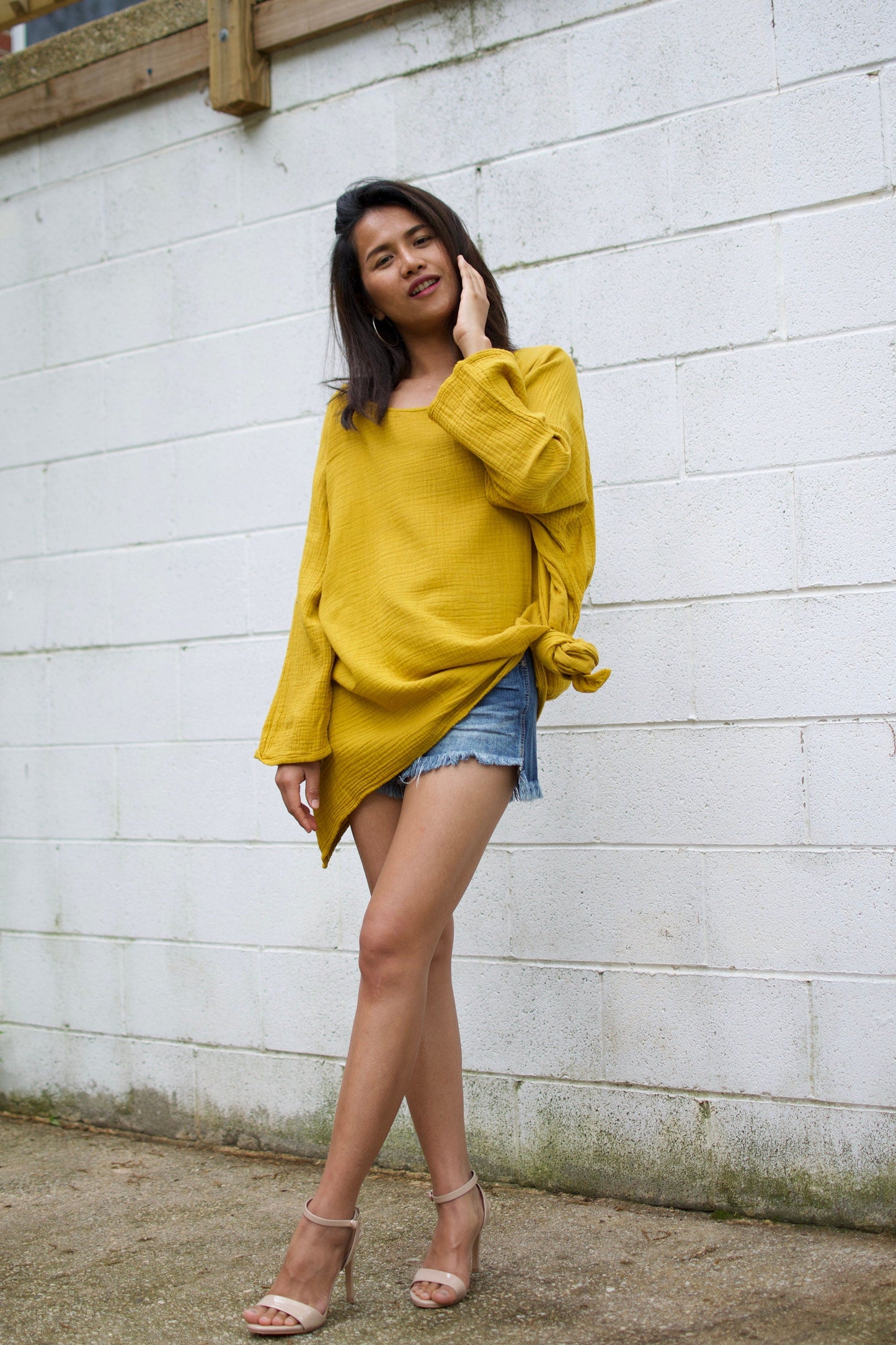 MALA handworks  Xia Long Blouse in Yellow