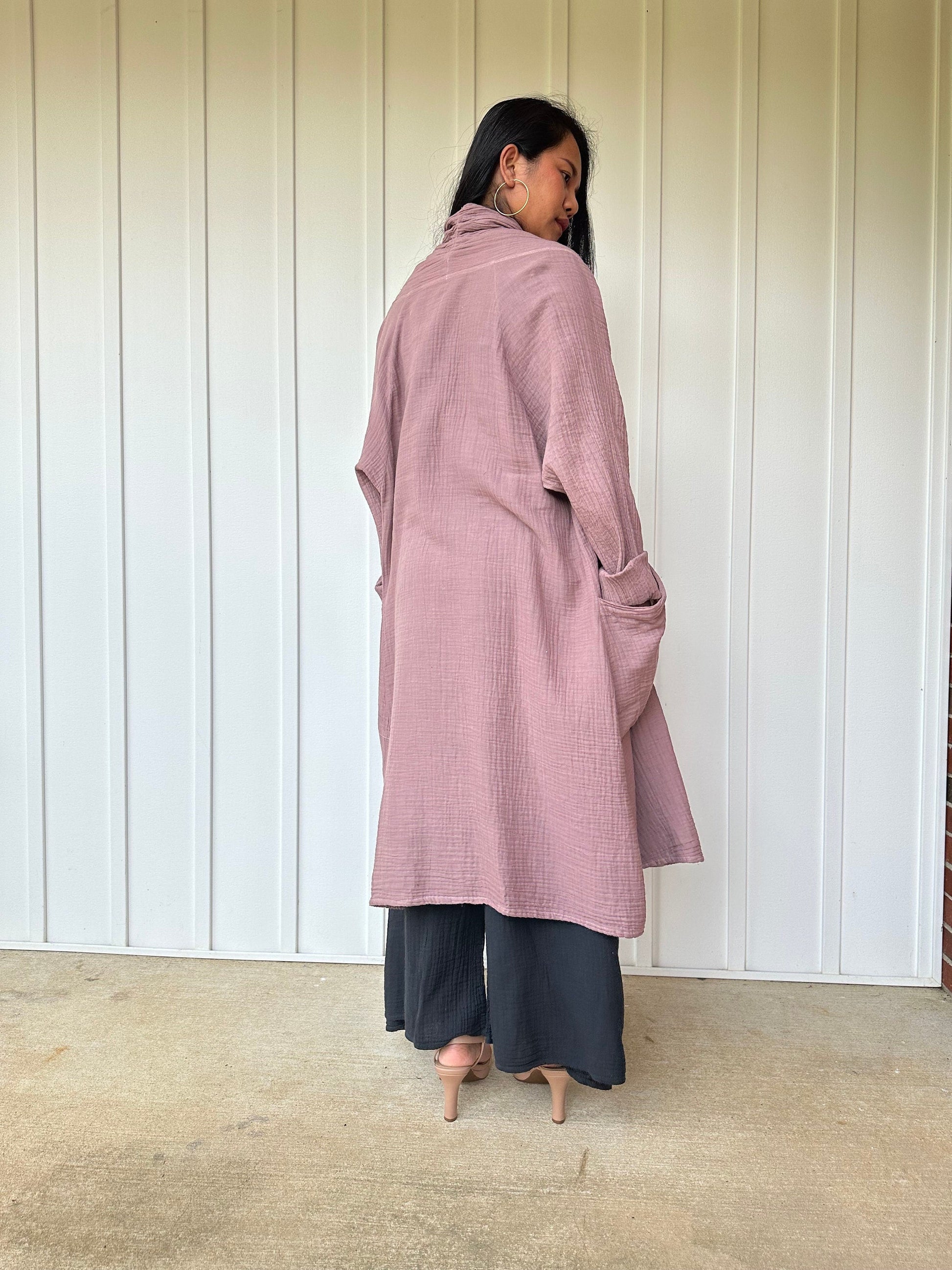 MALA handworks  Yara Robe Earthy Tan Cardigan robe
