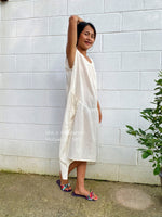 MALA handworks  Zara semi-sheer Dress in Natural White