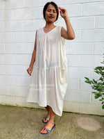 MALA handworks  Zara semi-sheer Dress in Natural White