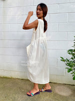 MALA handworks  Zara semi-sheer Dress in Natural White