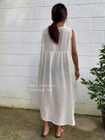 MALA handworks  Zara semi-sheer Dress in Natural White