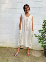 MALA handworks  Zara semi-sheer Dress in Natural White