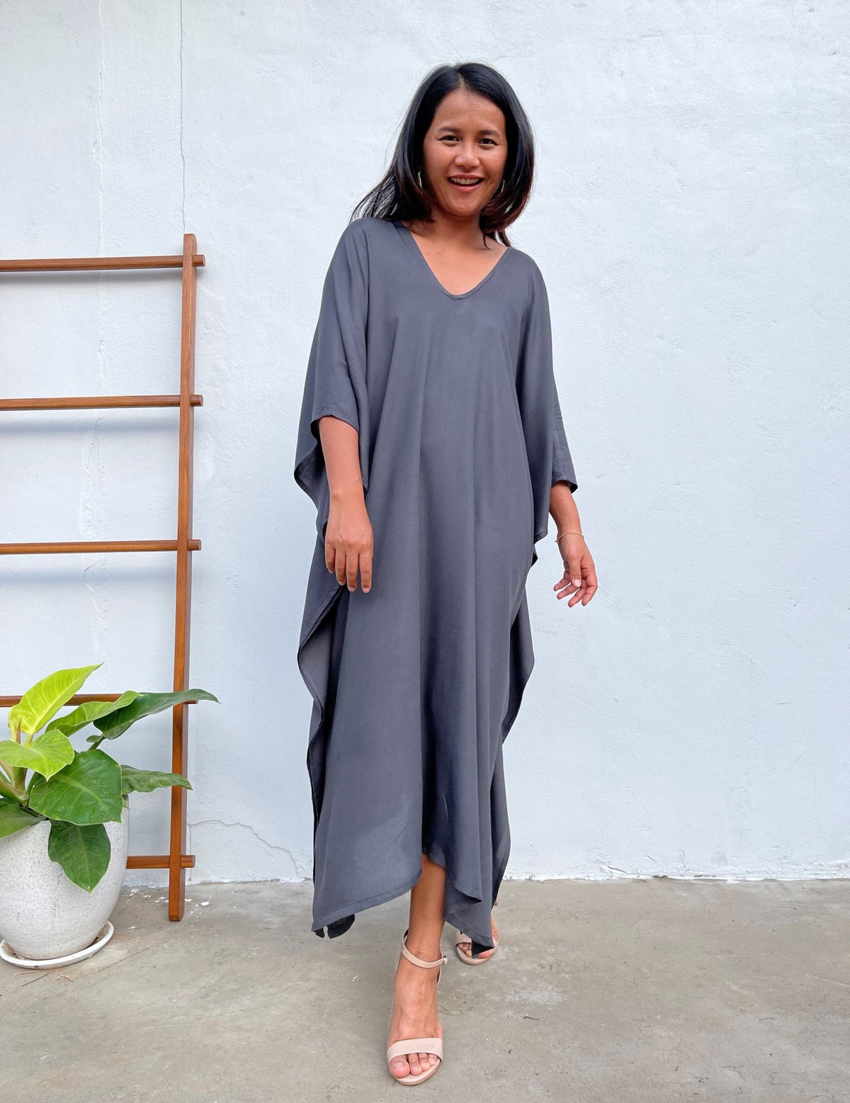 MALA handworks Mala Kaftan in Dark Gray