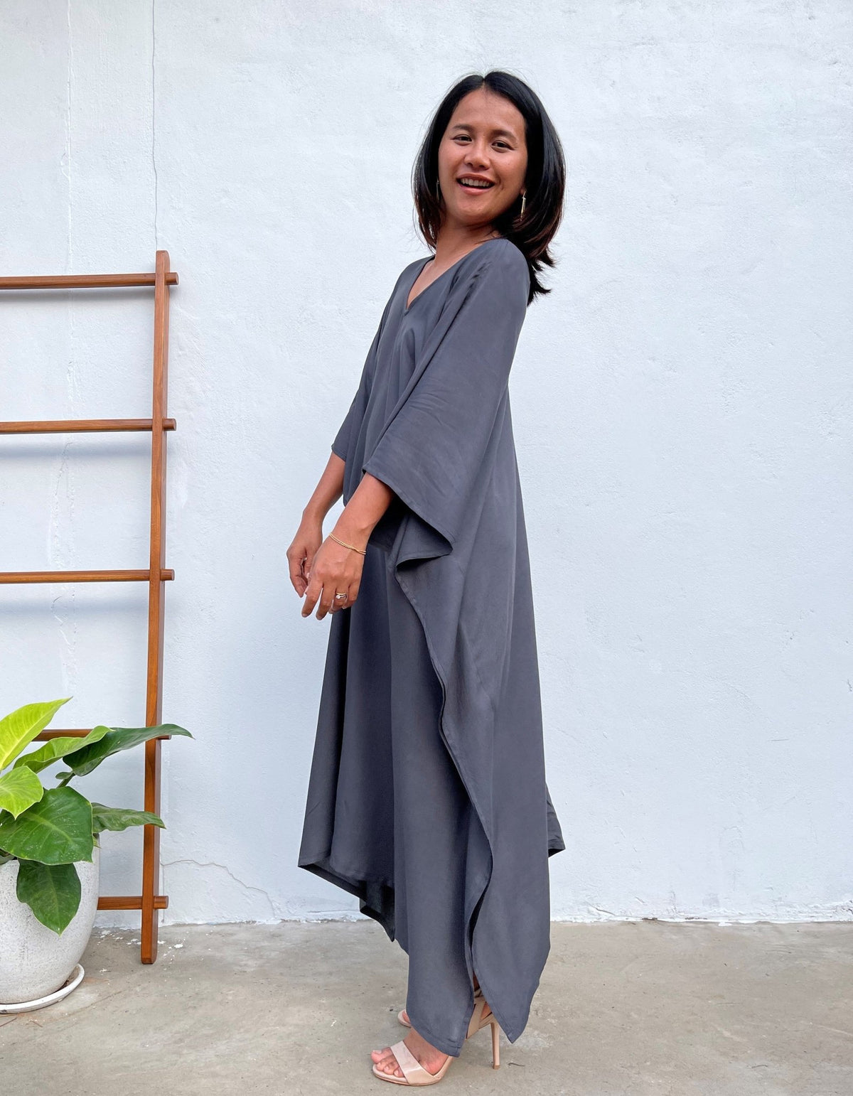 MALA handworks Mala Kaftan in Dark Gray