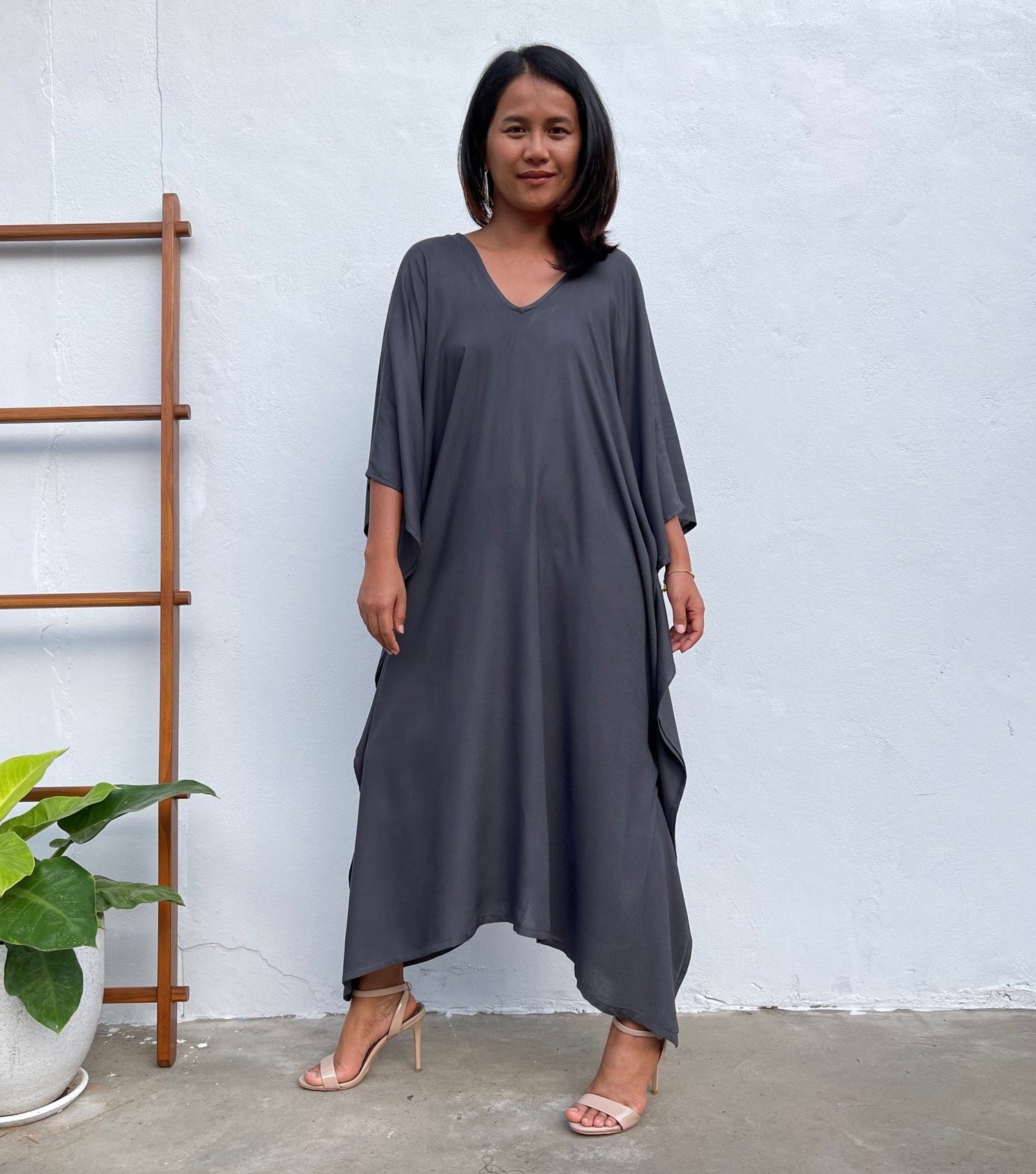 MALA handworks Mala Kaftan in Dark Gray