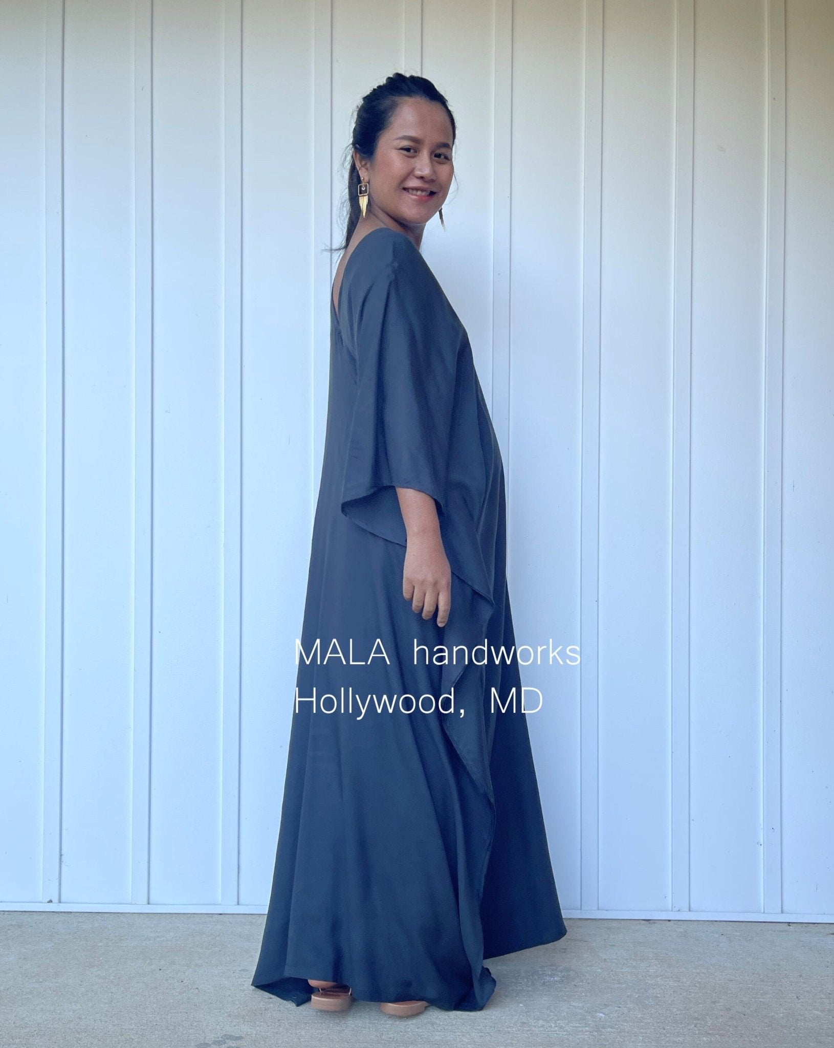 MALA handworks  Mala Kaftan in Dark Gray
