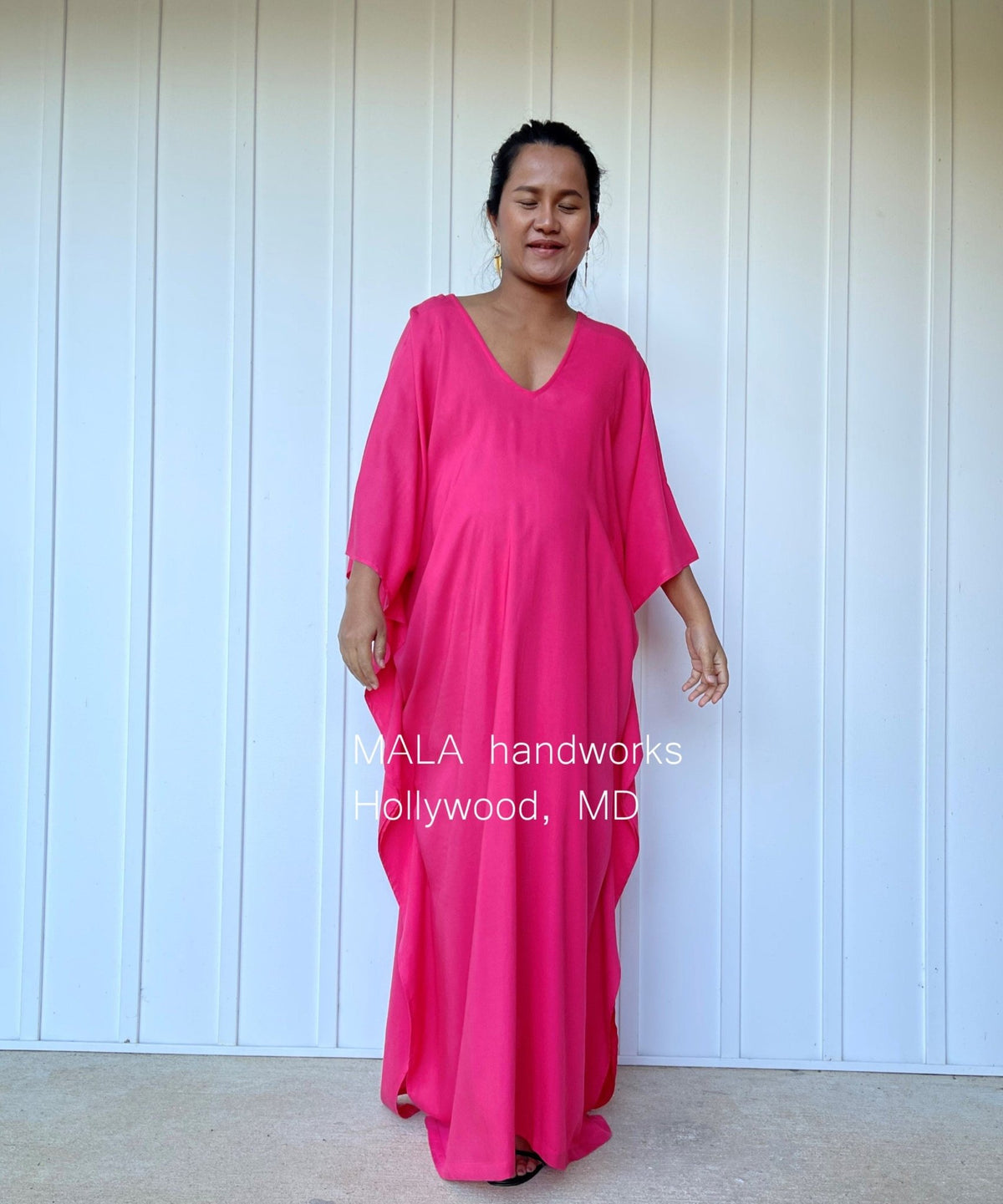 MALA handworks  Mala Kaftan in Fuchsia Pink