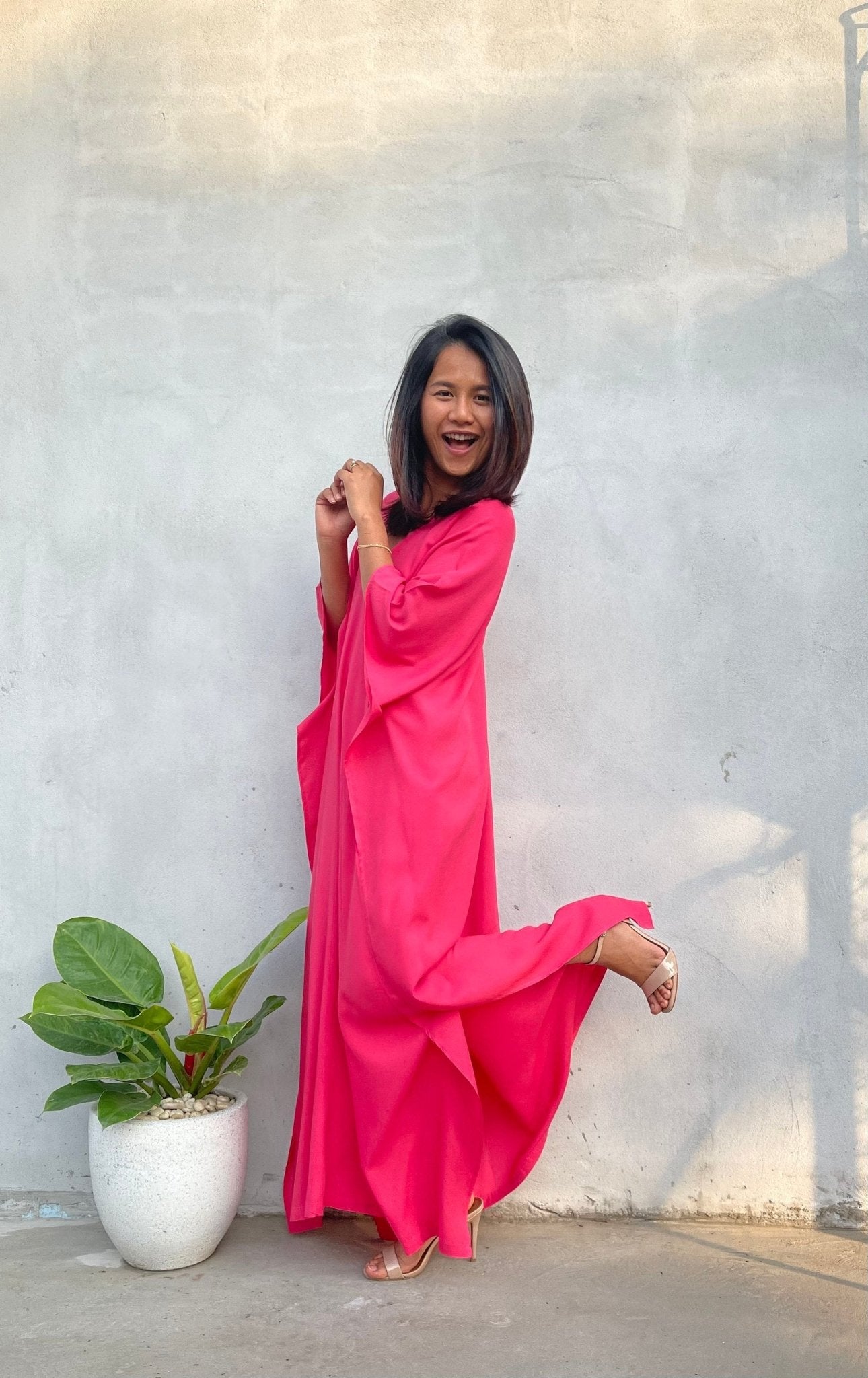 MALA handworks  Mala Kaftan in Fuchsia