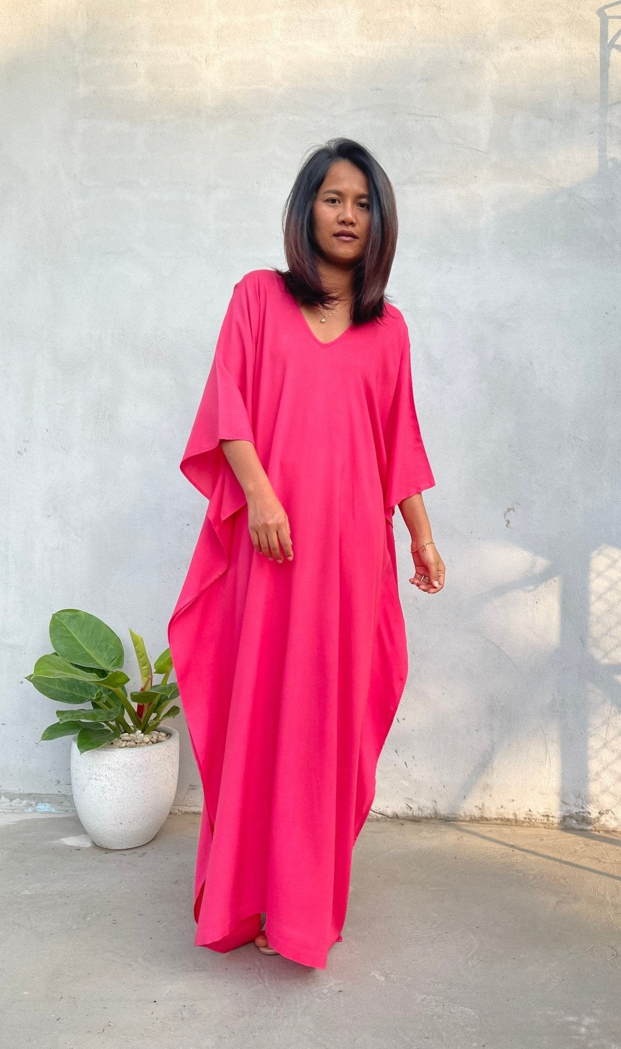 MALA handworks  Mala Kaftan in Fuchsia