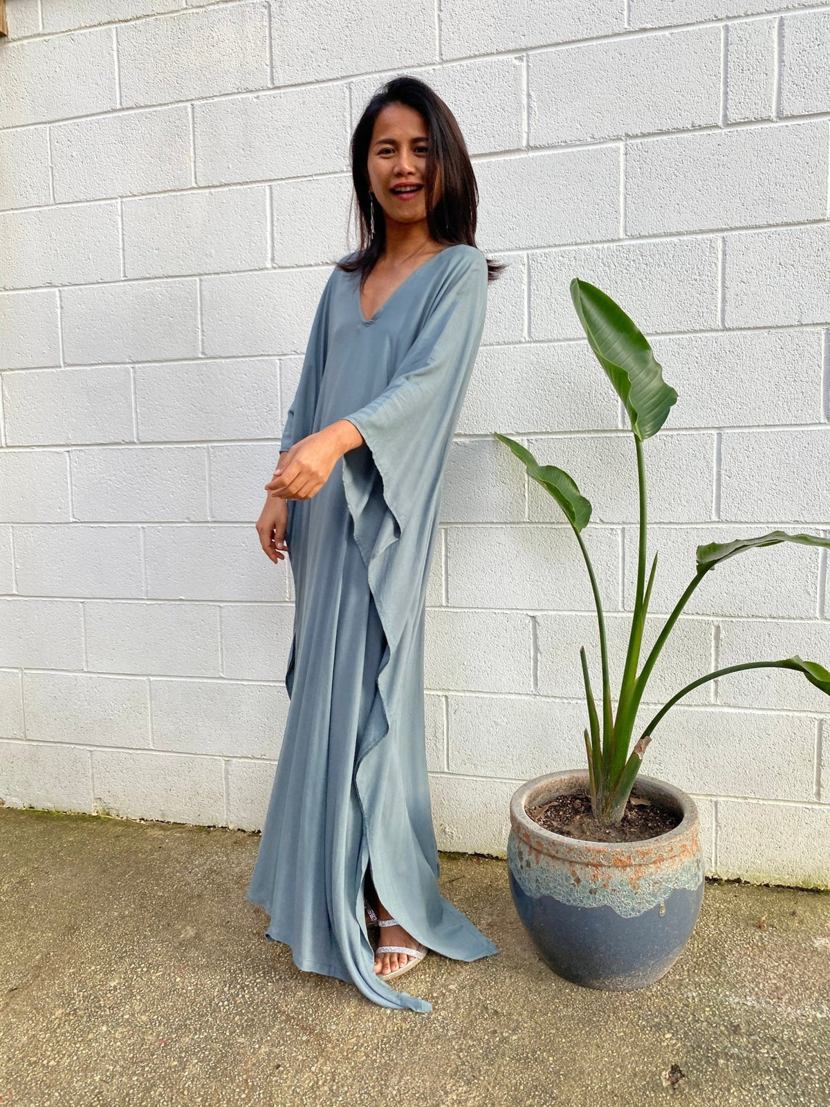 MALA handworks  Mala Kaftan in Gray