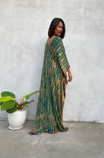 MALA handworks Mala Kaftan in Green and Yellow Tie Dye