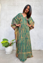 MALA handworks Mala Kaftan in Green and Yellow Tie Dye