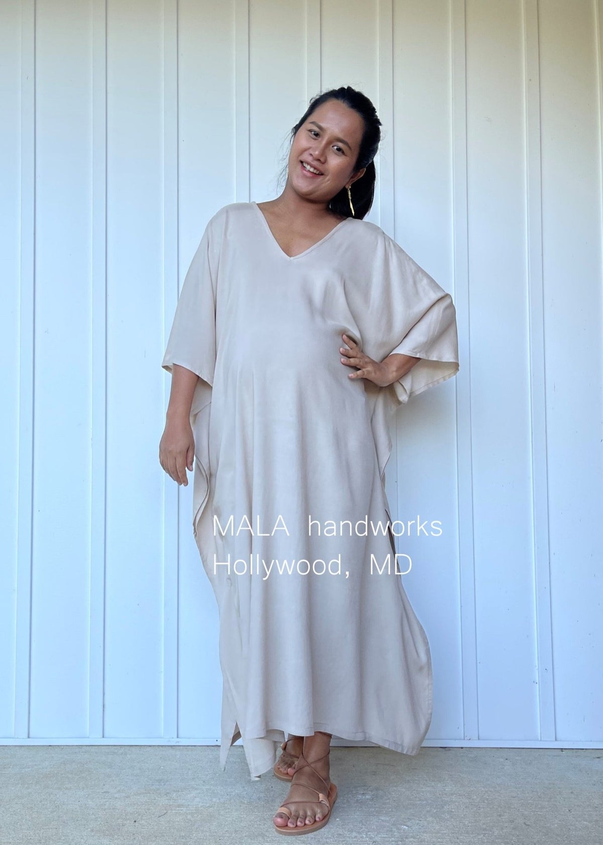 MALA handworks  Mala Kaftan in Khaki