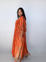 Mala Kaftan in Orange Tie Dye - Mala Handworks