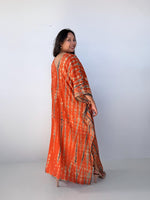 Mala Kaftan in Orange Tie Dye - Mala Handworks