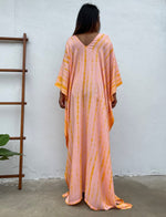 MALA handworks Mala Kaftan in Peach and Orange Tie Dye