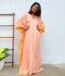 MALA handworks Mala Kaftan in Peach and Orange Tie Dye