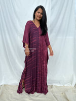 MALA handworks  Mala Kaftan in Purple Tie Dye