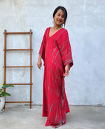 MALA handworks 55 in. Mala Kaftan in Red