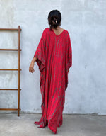 MALA handworks 55 in. Mala Kaftan in Red