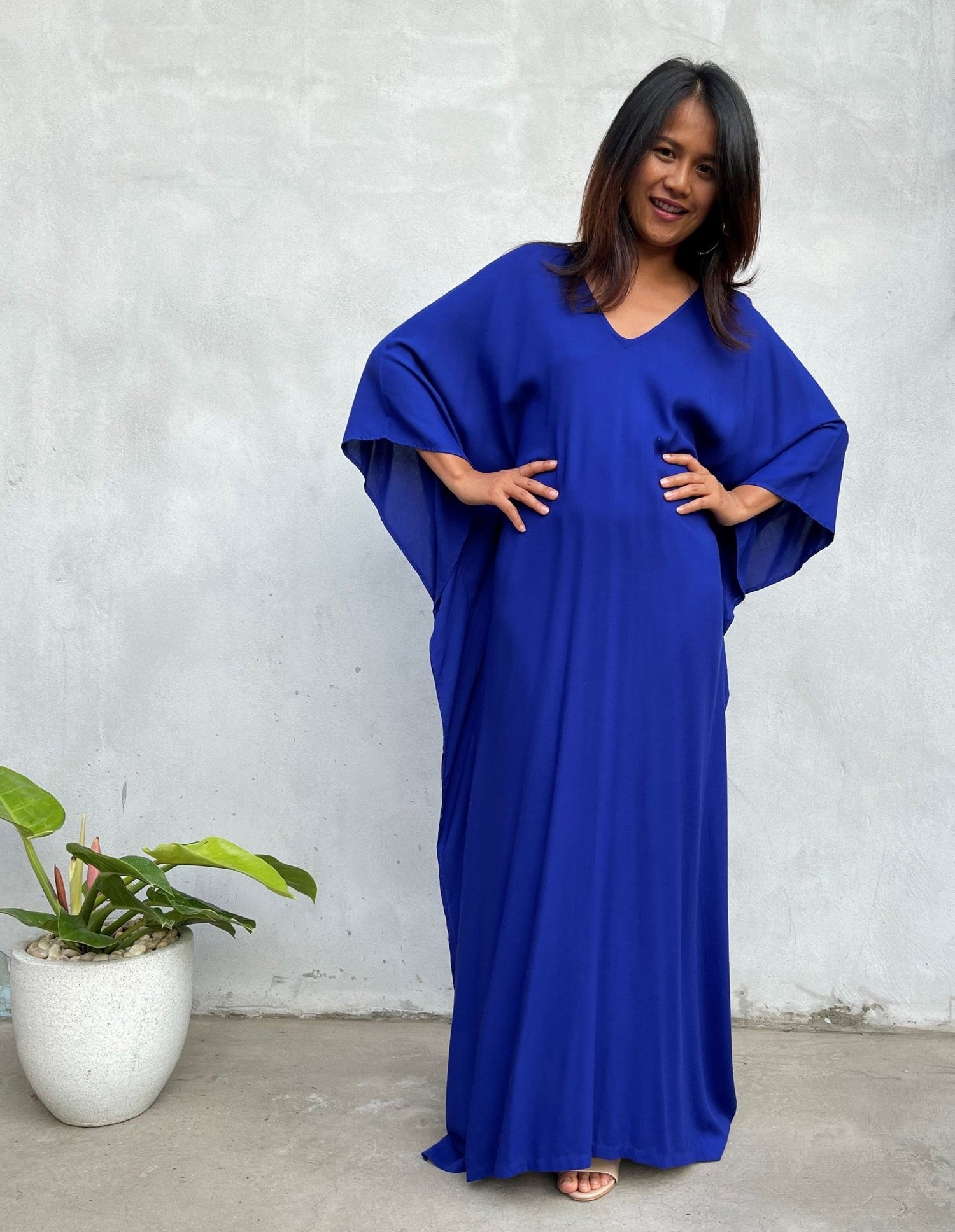 MALA handworks Mala Kaftan in Royal Blue