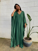 Mala Handworks  Mala Kaftan in Solid Jade Green