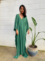 Mala Handworks  Mala Kaftan in Solid Jade Green