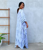 MALA handworks Mala Kaftan in White and Black Tie Dye